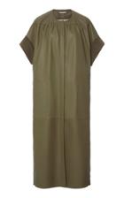 Moda Operandi Agnona Knit-back Nappa Leather Midi Dress Size: 36