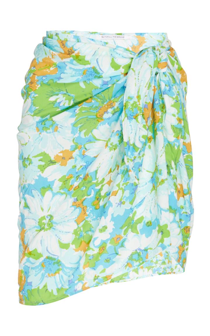 Faithfull The Brand Floral-print Chiffon Mini Pareo