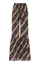 Figue Brielle Printed Crepe De Chine Pants