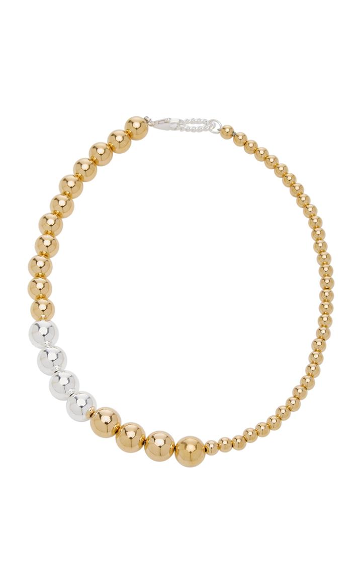 Isabel Lennse Sterling Silver And Gold-plated Beaded Necklace