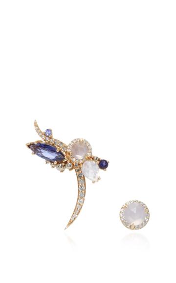 Anna Sheffield Right Butterfly Earrings With Pearl Rosette