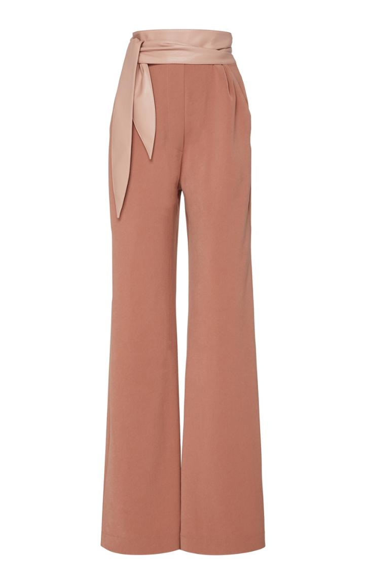 Nanushka Cecilia High-waist Crepe Wide-leg Pants