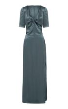 Anna Quan Petra Knotted Satin Midi Dress