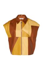 Moda Operandi Eron Sheila Patchwork Leather Vest Size: 32
