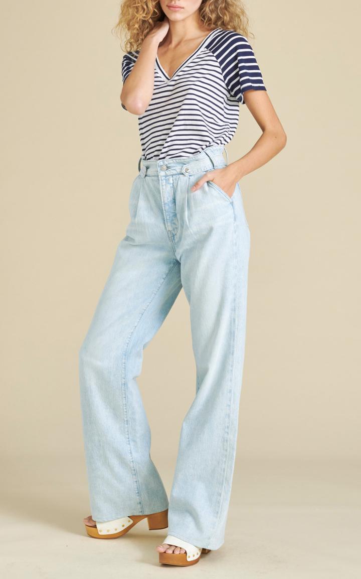Moda Operandi Veronica Beard Emerson Pleated High-rise Wide-leg Jeans