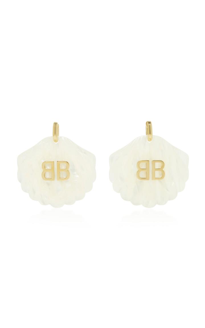 Balenciaga Mermaid Gold-tone And Resin Earrings