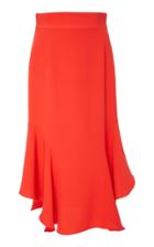 J. Mendel Flounce Skirt With Handkerchief Hem