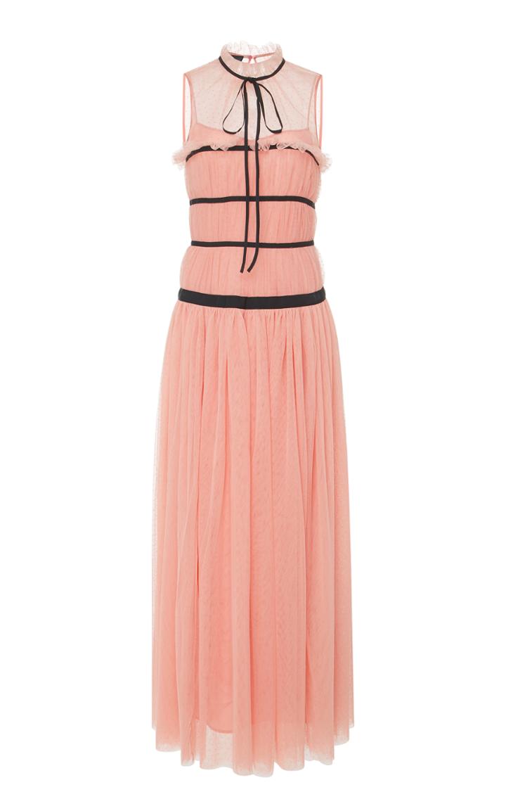 Rochas Sleeveless Point D'esprit Gown