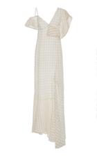 Adeam Asymmetrical Ruffle Gown