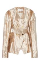 Christian Siriano Frosted Velvet Double Breasted Jacket