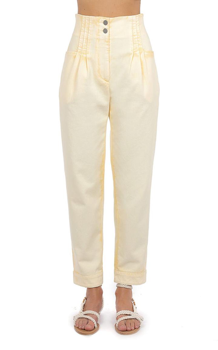 Moda Operandi Alberta Ferretti Garment Dyed High-rise Wide-leg Jeans