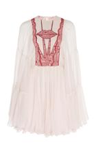Giambattista Valli Lace Graphic Chiffon Mini Dress