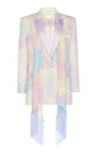 Moda Operandi Ralph & Russo Tie-dye Satin-detailed Crepe Blazer Size: 36