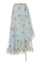 Luisa Beccaria Voile Floral Midi Wrap Skirt