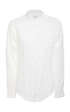 Onia Eddy Solid Mandarin Linen Shirt Size: M