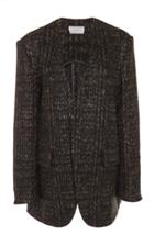 Deveaux Collarless Wool Blazer
