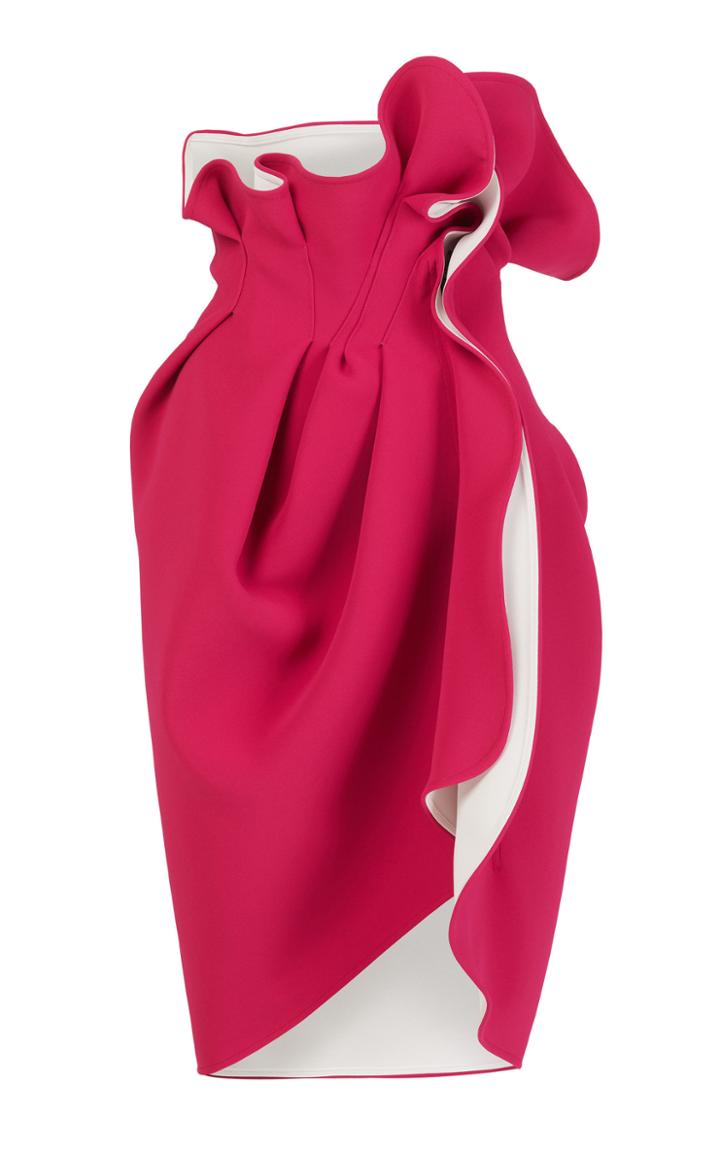 Maticevski Urious Ruffled Cady Midi Skirt Size: 10