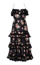 Zimmermann Honour Floral-print Tiered Silk Midi Dress