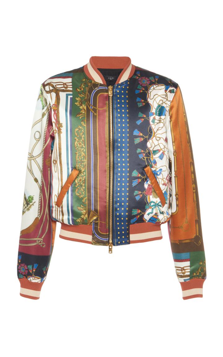 Moda Operandi Amiri Scarf Patchwork Printed Bomber