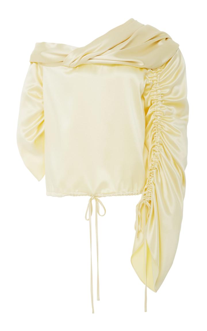 Hellessy Sunshine Silk Off Shoulder Top