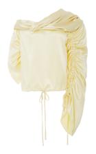 Hellessy Sunshine Silk Off Shoulder Top