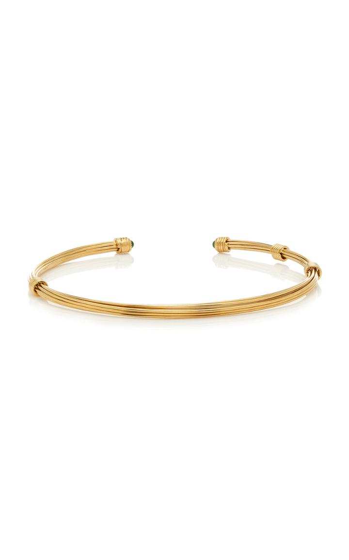 Gas Bijoux Ariane 24k Gold-plated Brass And Cabochon Necklace