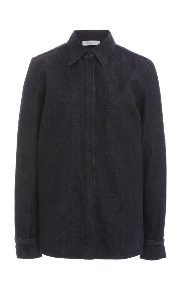 Moda Operandi Gabriela Hearst Cruz Raw Denim Shirt