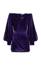 Moda Operandi Raisa Vanessa Glittered Silk-blend Mini Dress