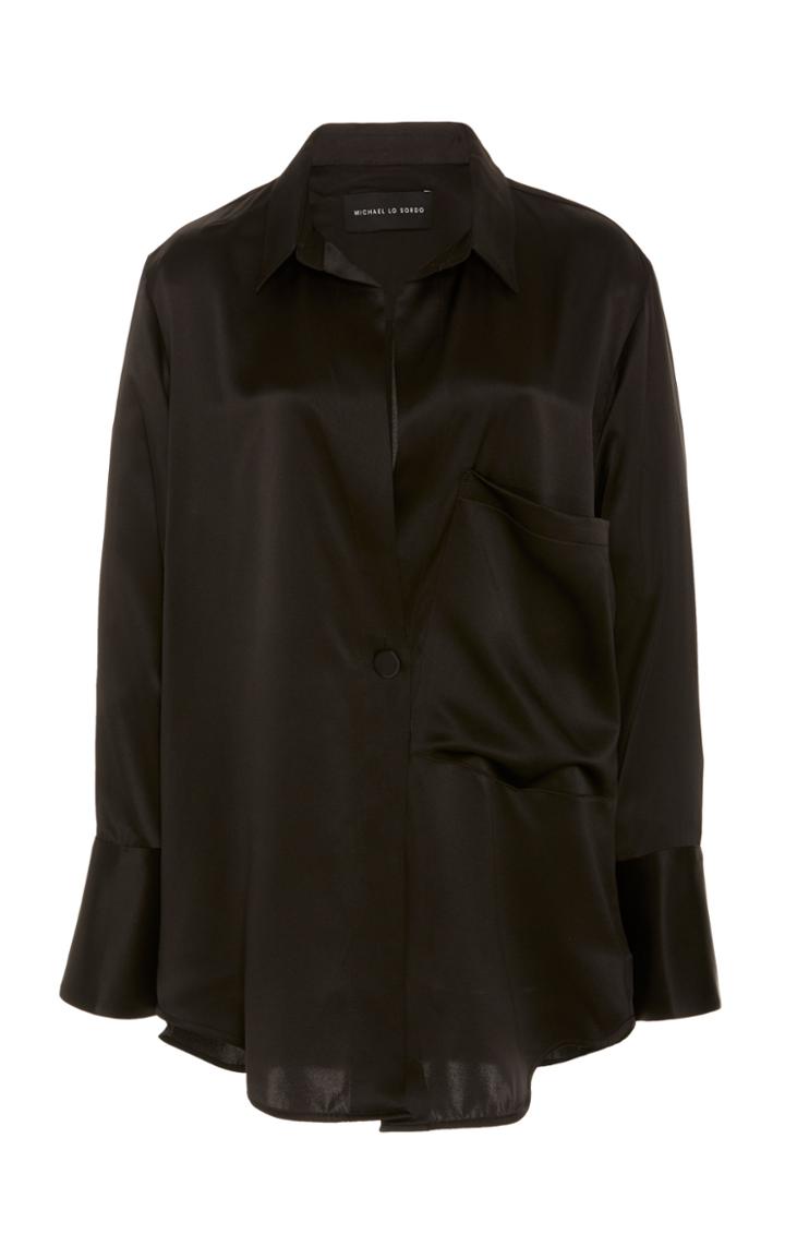Michael Lo Sordo Silk Satin Blouse