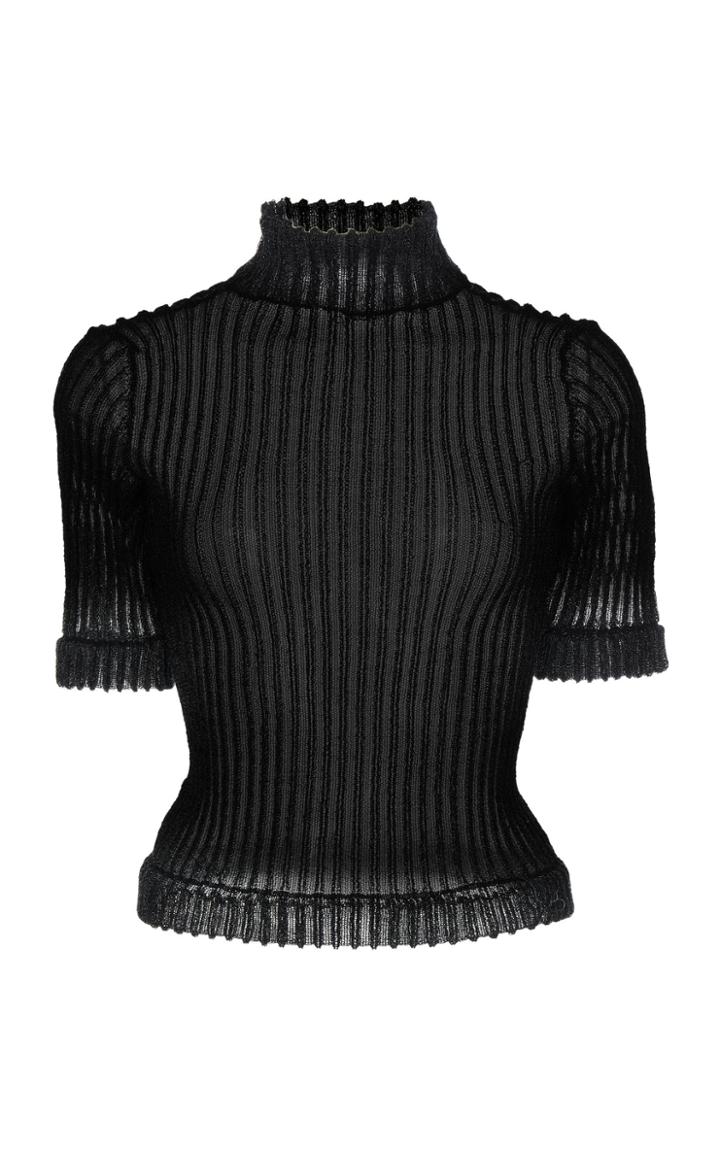 Cecilie Bahnsen Tippi Short Sleeve Mock Neck Top