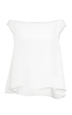 Tibi 4 Ply Silk Off Shoulder Top