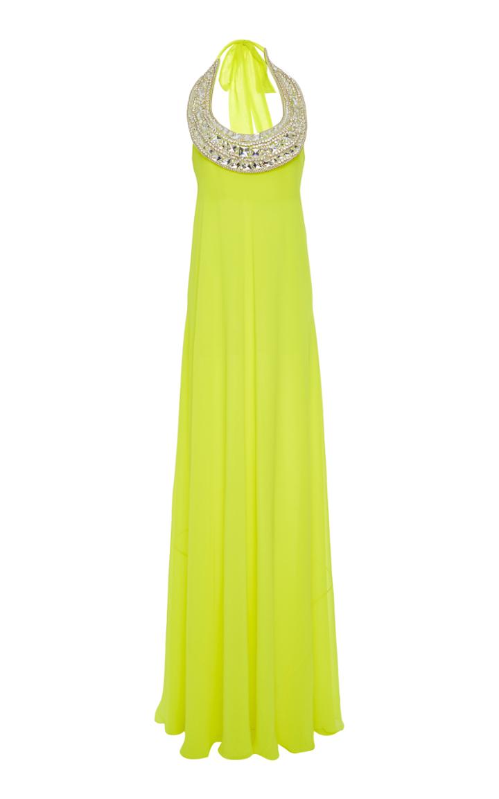Yuliya Magdych New Moon Crepe Maxi Dress