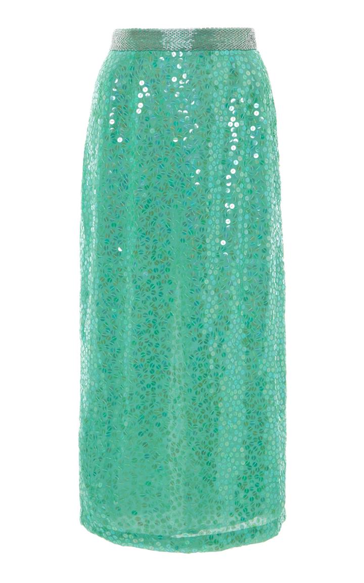 Moda Operandi Attico Sequined Midi Skirt Size: 38