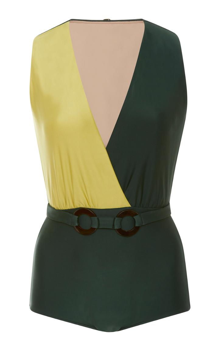 Adriana Degreas Bicolor Buckle Swimsuit