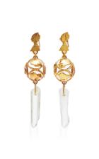 Oscar De La Renta Liberty Sphere Crystal Drop Earrings