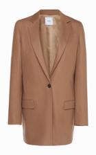 Agnona Wool Cashmere Flannel Single Breasted Jacket