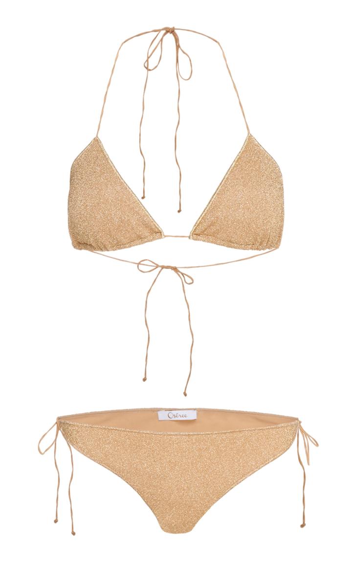 Oseree Lumire Stretch-lurex Bikini Size: S