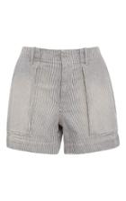 Nili Lotan Enginner Striped Denim Utility Short