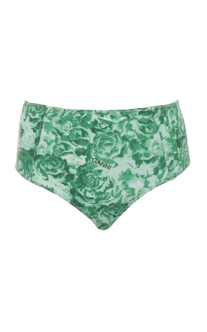 Ganni Recycled Fabric Printed Bikini Bottom