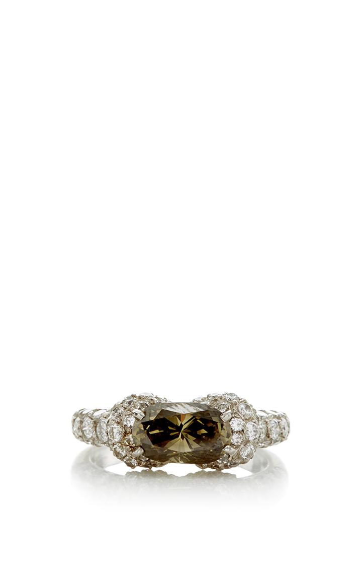 Gioia Oval Green Diamond Ring