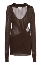 Bottega Veneta Cutout Ribbed Silk Sweater