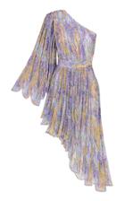 Moda Operandi Raisa Vanessa Strass Embellished One Shouldered Asymmetrical Midi Dres