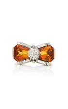Fred Leighton Citrine And Diamond Stylized Bow Ring