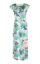 Pascal Millet Floral Satin Dress With Contrast Panel