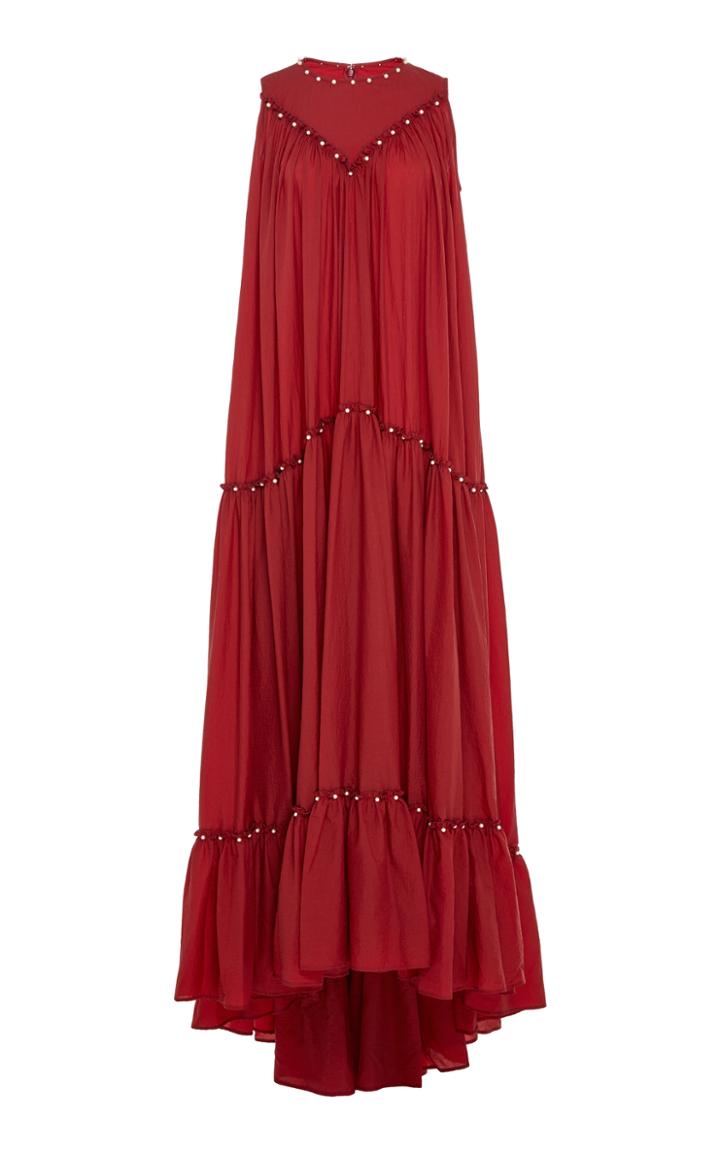 Huishan Zhang Joy Pearl Long Dress