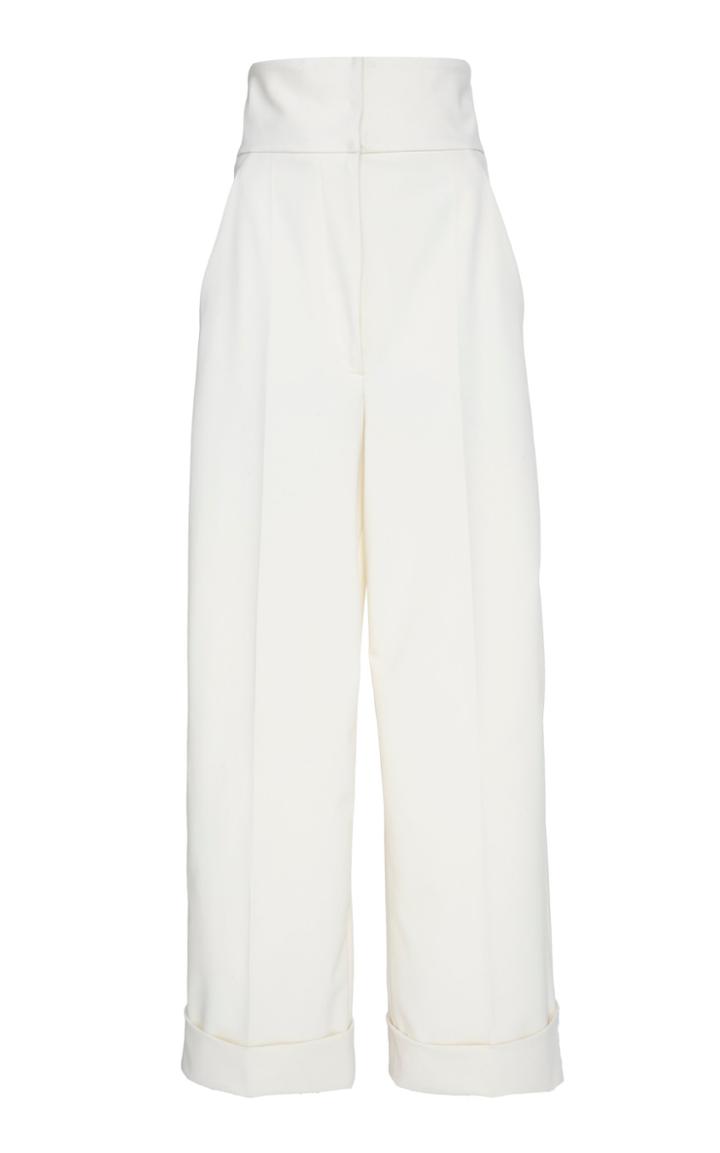 Alberta Ferretti Ultra High-rise Gabardine Pants