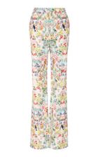 Monique Lhuillier Printed Jacquard Boot Cut Trouser