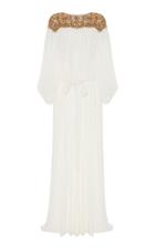 Marchesa Jewel Embroidered Georgette Caftan