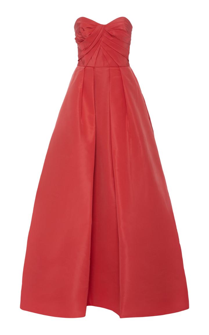 Moda Operandi Monique Lhuillier Pleated Silk-faille Gown Size: 0