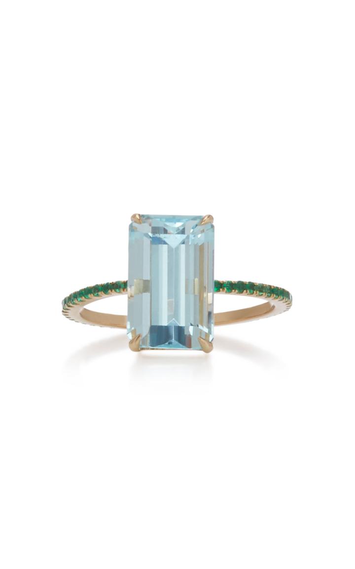 Yi Collection 18k Gold Emerald And Aquamarine Ring